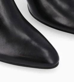 Hot FREE LANCE Paris Bottine à talon aiguille zippée - Stella 65 - Cuir de veau lisse brillant - Noir