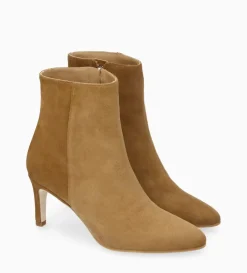 New FREE LANCE Paris Bottine à talon aiguille zippée - Stella 65 - Cuir velours - Sienna