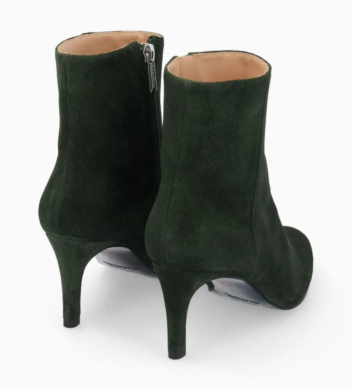 Clearance FREE LANCE Paris Bottine à talon aiguille zippée - Stella 65 - Cuir velours - Militaire