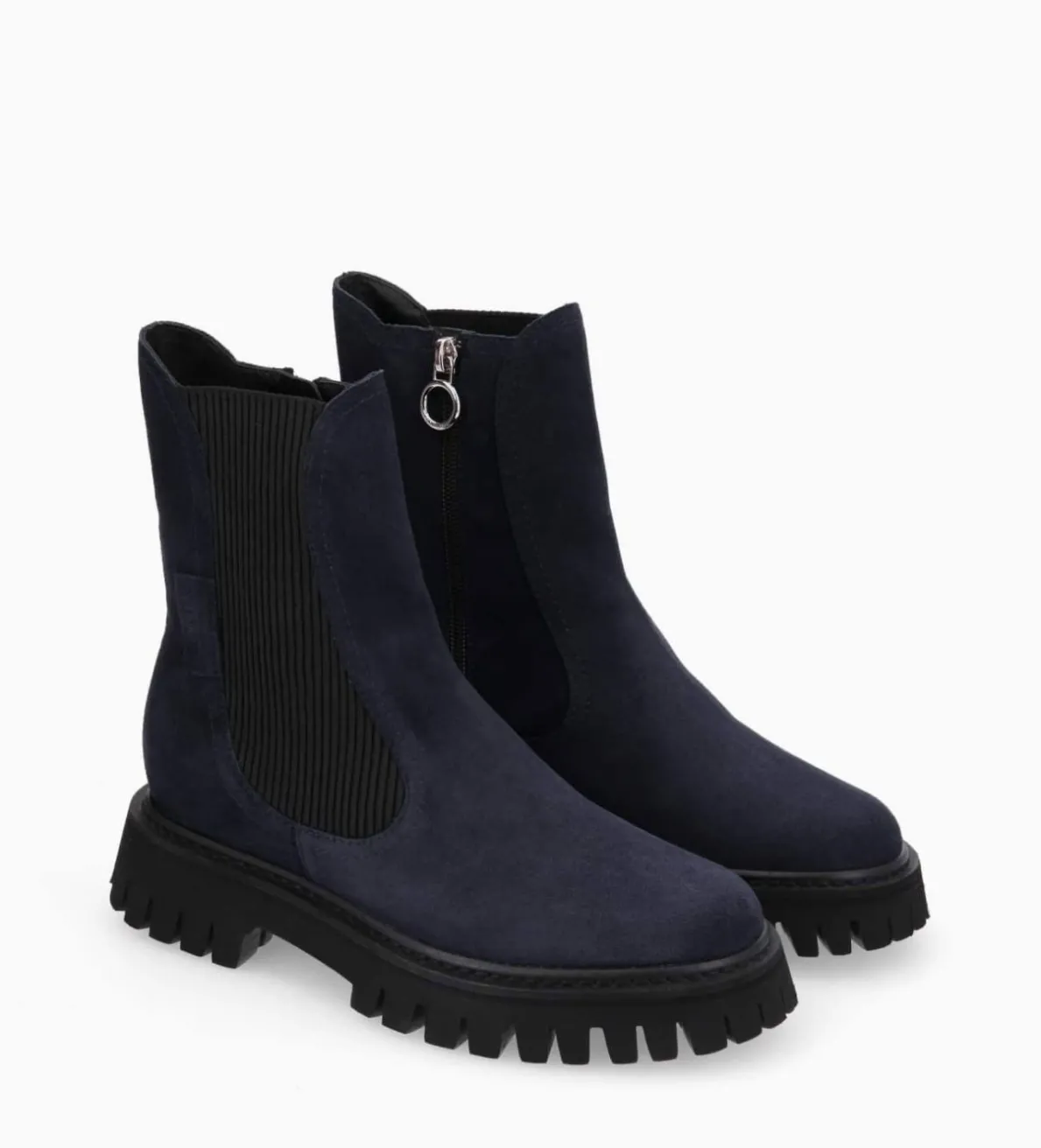 Discount FREE LANCE Paris Bottine chelsea - Georgia - Cuir velours - Marine