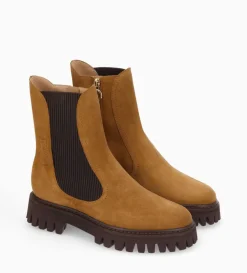 Online FREE LANCE Paris Bottine chelsea - Georgia - Cuir velours - Biscuit