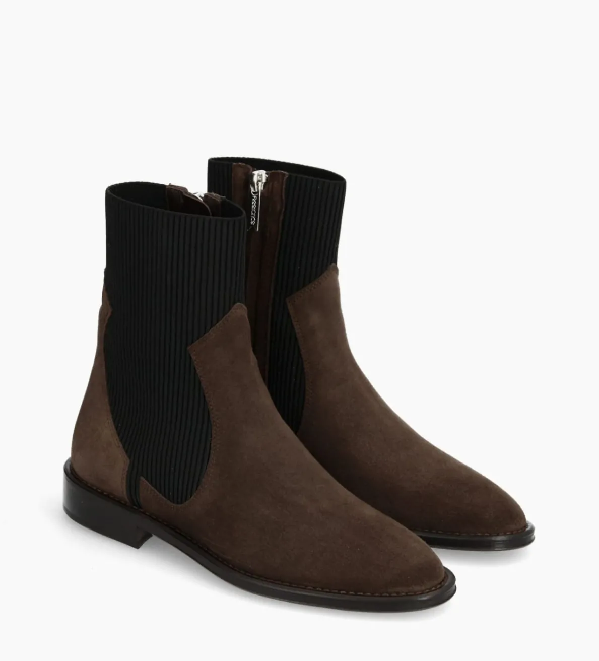 Best FREE LANCE Paris Bottine chelsea - Harri 25 - Cuir velours - Marron foncé Marronfoncé