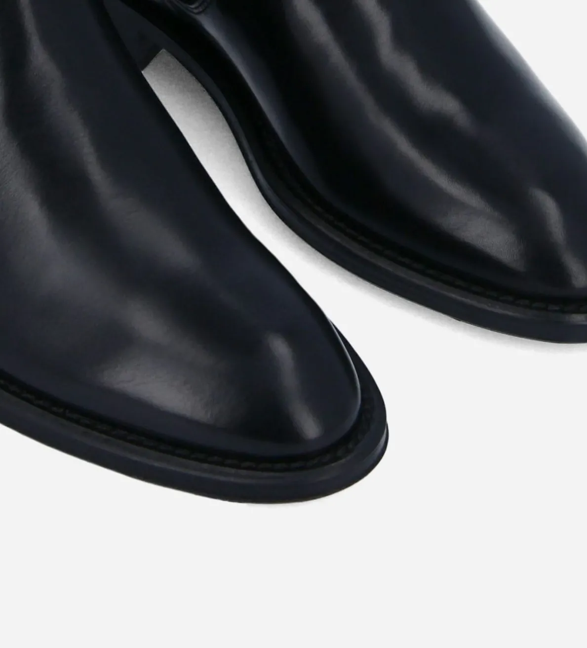 New FREE LANCE Paris Bottine chelsea - Harri 25 - Cuir de veau lisse brillant/Maille - Noir