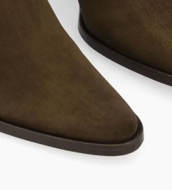 Discount FREE LANCE Paris Bottine chelsea à talon - Jane 70 - Cuir velours - Marron foncé Marronfoncé