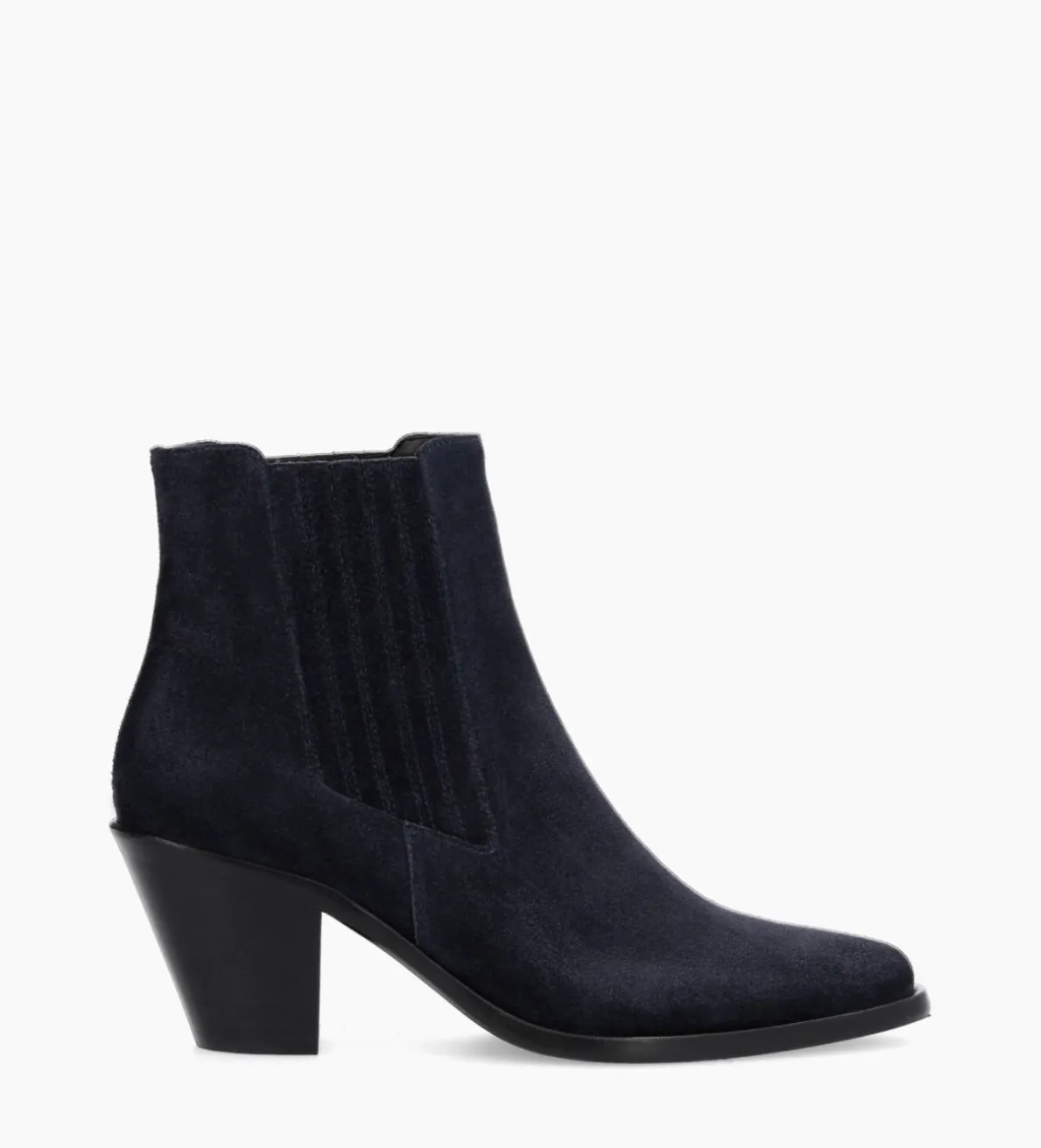 Discount FREE LANCE Paris Bottine chelsea à talon - Jane 70 - Cuir velours - Marine