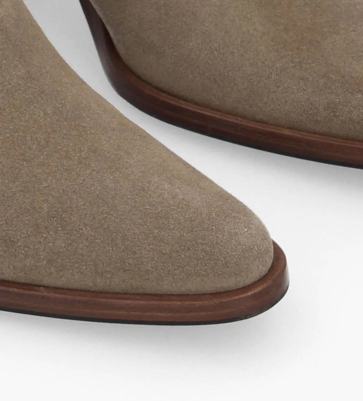 Outlet FREE LANCE Paris Bottine chelsea à talon - Jane 70 - Cuir velours - Grège
