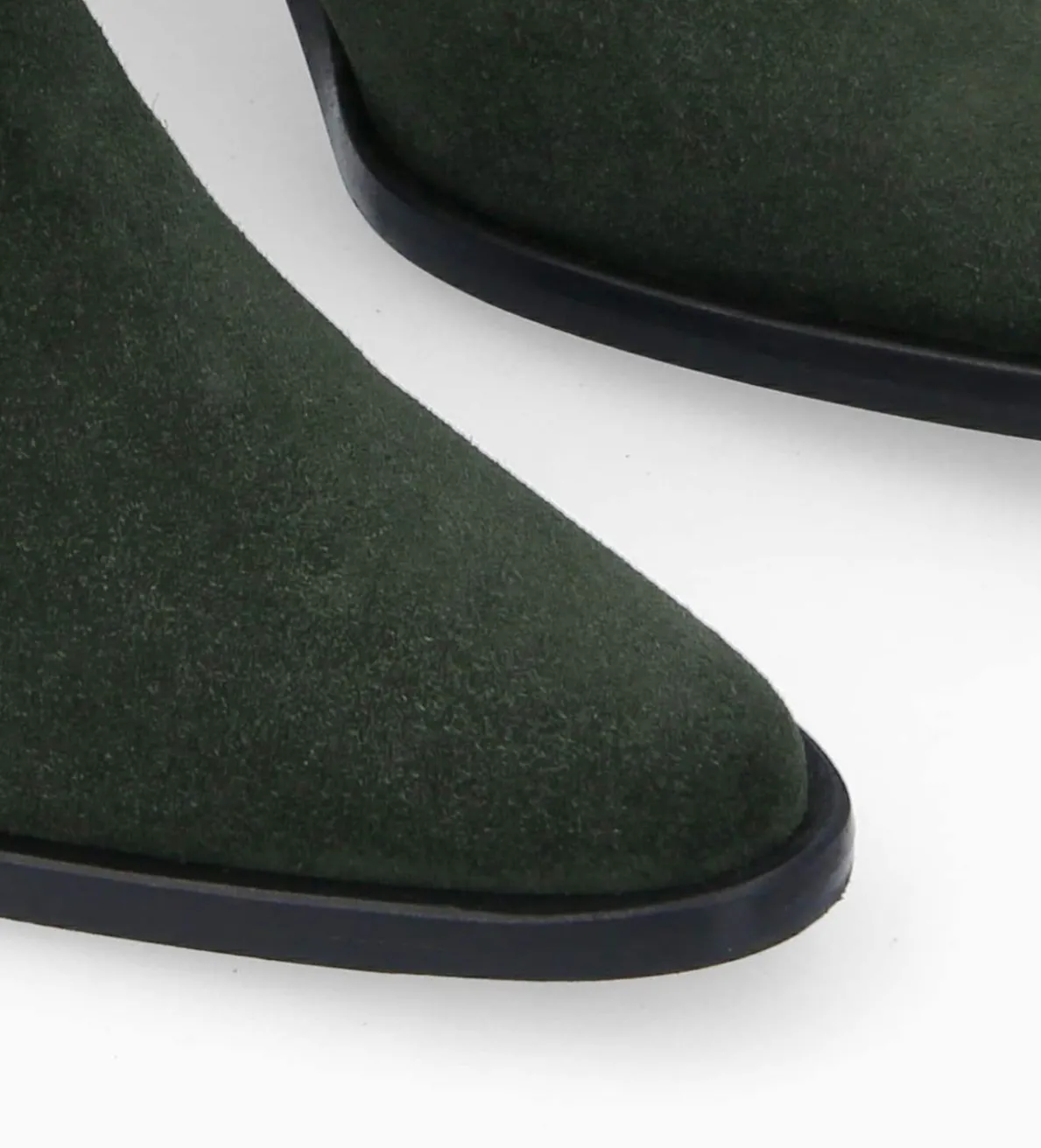 Sale FREE LANCE Paris Bottine chelsea à talon - Jane 70 - Cuir velours - Militaire