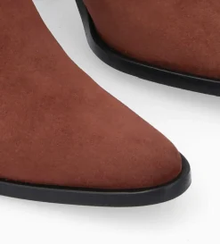 Clearance FREE LANCE Paris Bottine chelsea à talon - Jane 70 - Cuir velours - Grenat