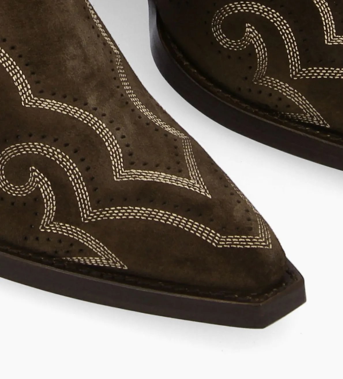Best FREE LANCE Paris Bottine Western - Calamity 40 - Cuir velours - Marron foncé Marronfoncé