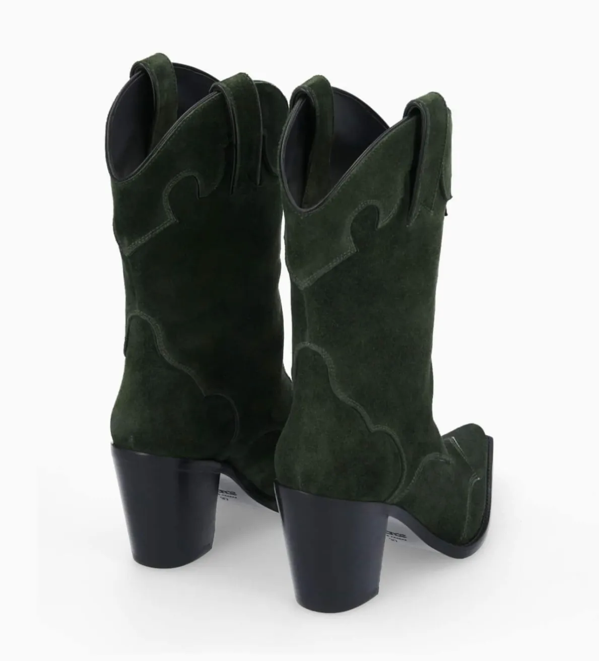 Online FREE LANCE Paris Bottine western à talon - Andy 80 - Cuir velours - Militaire