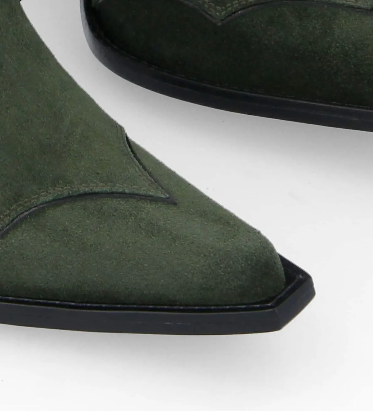 Online FREE LANCE Paris Bottine western à talon - Andy 80 - Cuir velours - Militaire