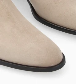 FREE LANCE Paris Bottine western chelsea - Kim 40 - Cuir velours - Taupe