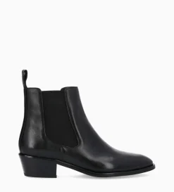 Hot FREE LANCE Paris Bottine western chelsea - Kim 40 - Cuir lisse - Noir