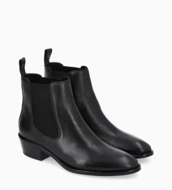 Hot FREE LANCE Paris Bottine western chelsea - Kim 40 - Cuir lisse - Noir