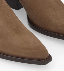Hot FREE LANCE Paris Bottine western chelsea - Calamity 40 - Cuir velours - Brun