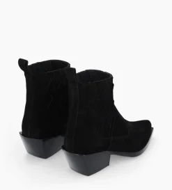 Clearance FREE LANCE Paris Bottine western chelsea - Calamity 40 - Cuir velours - Noir