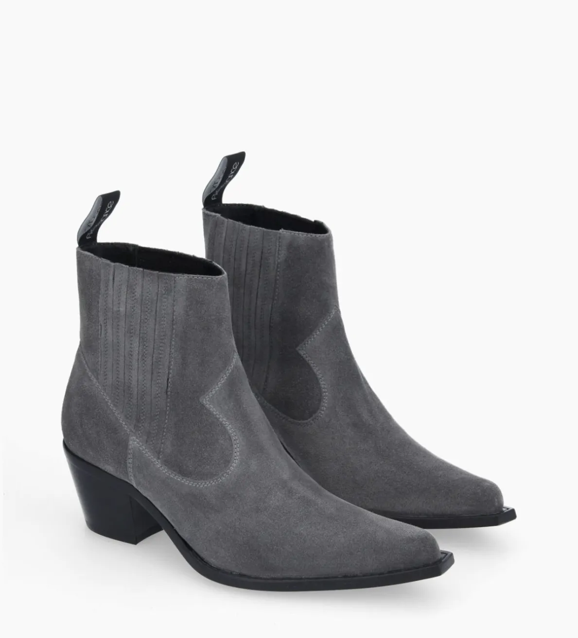 Clearance FREE LANCE Paris Bottine western chelsea - Sibelle 50 - Cuir velours - Stone