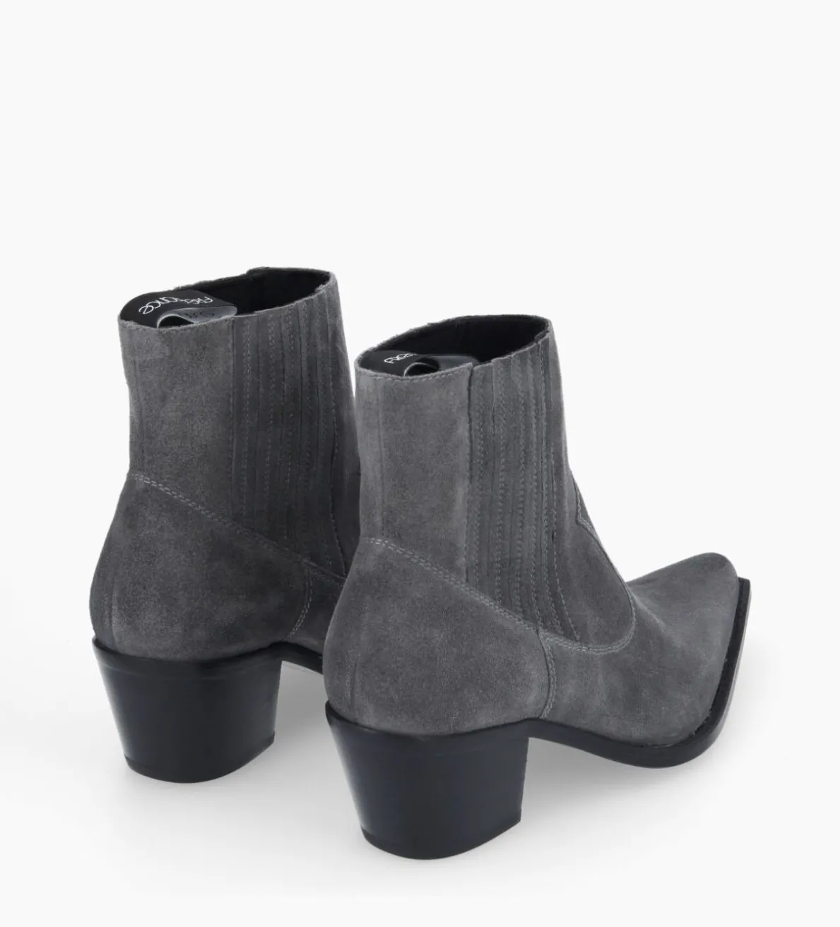 Clearance FREE LANCE Paris Bottine western chelsea - Sibelle 50 - Cuir velours - Stone
