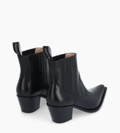 FREE LANCE Paris Bottine western chelsea - Sibelle 50 - Cuir lisse - Noir