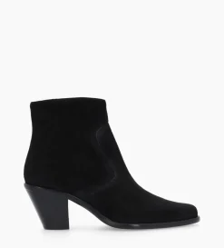 Sale FREE LANCE Paris Bottine western zippée - Jane 7 - Cuir velours - Noir