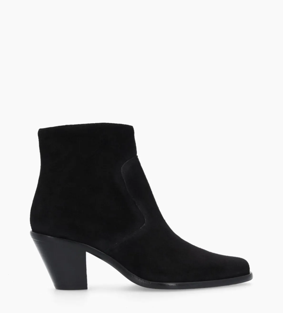 Sale FREE LANCE Paris Bottine western zippée - Jane 7 - Cuir velours - Noir