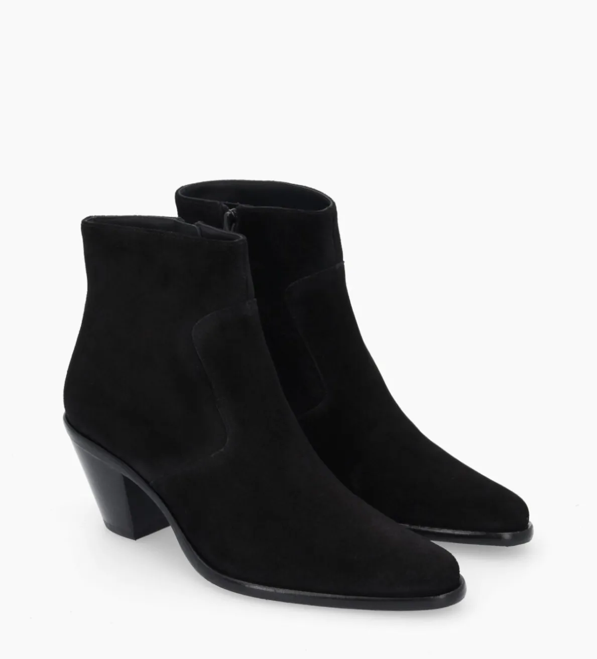 Sale FREE LANCE Paris Bottine western zippée - Jane 7 - Cuir velours - Noir