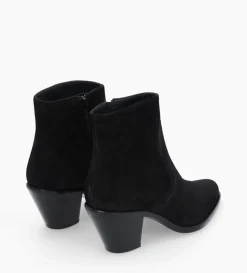 Sale FREE LANCE Paris Bottine western zippée - Jane 7 - Cuir velours - Noir