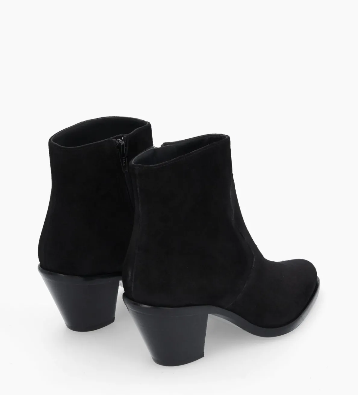 Sale FREE LANCE Paris Bottine western zippée - Jane 7 - Cuir velours - Noir