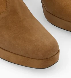 Discount FREE LANCE Paris Bottine zippée à talon - Carlotta 70 - Cuir velours - Brun