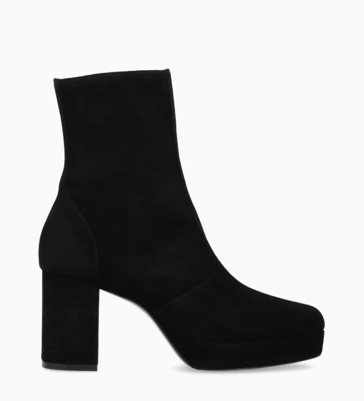 Clearance FREE LANCE Paris Bottine zippée à talon - Carlotta 70 - Cuir velours - Noir