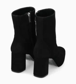 Clearance FREE LANCE Paris Bottine zippée à talon - Carlotta 70 - Cuir velours - Noir
