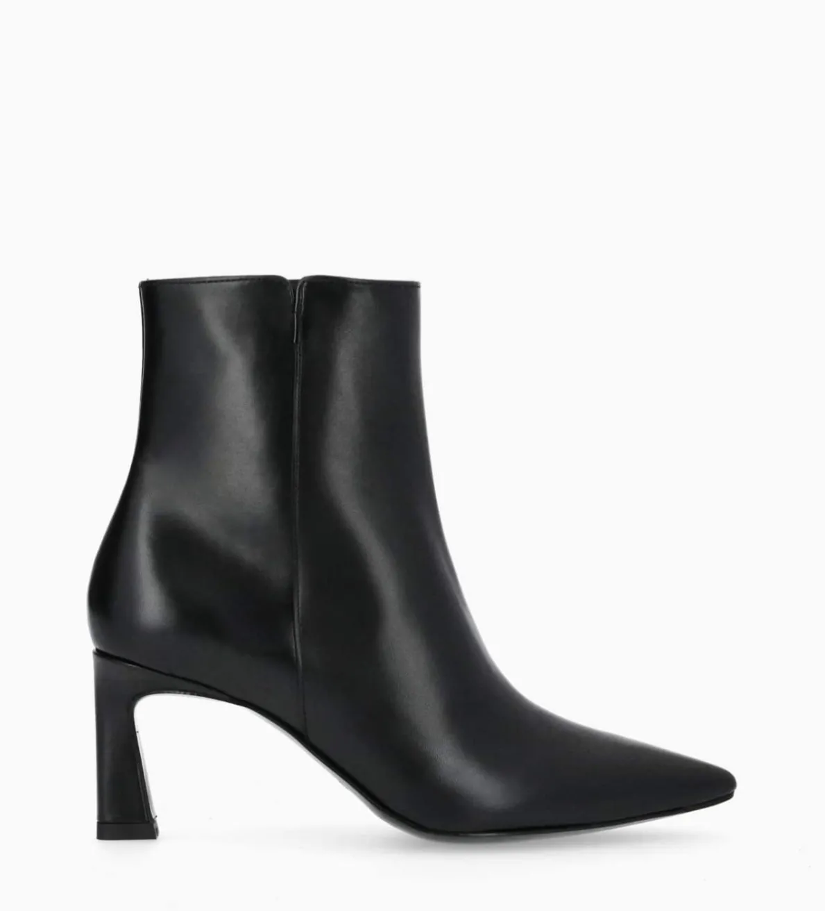 Discount FREE LANCE Paris Bottine zippée à talon - Cathleen 65 - Cuir de veau lisse brillant - Noir