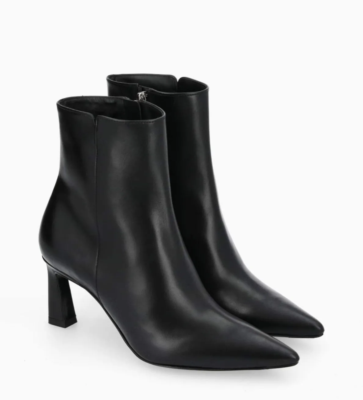 Discount FREE LANCE Paris Bottine zippée à talon - Cathleen 65 - Cuir de veau lisse brillant - Noir