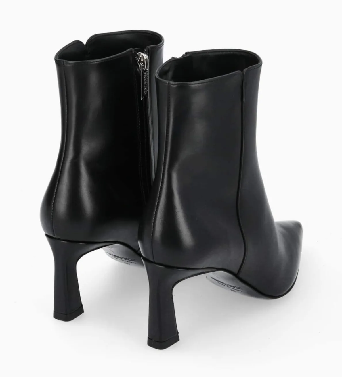 Discount FREE LANCE Paris Bottine zippée à talon - Cathleen 65 - Cuir de veau lisse brillant - Noir