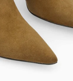 Discount FREE LANCE Paris Bottine zippée à talon - Cathleen 65 - Cuir velours - Sienna
