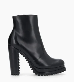 Discount FREE LANCE Paris Bottine zippée à talon - Lery 7 - Cuir lisse - Noir