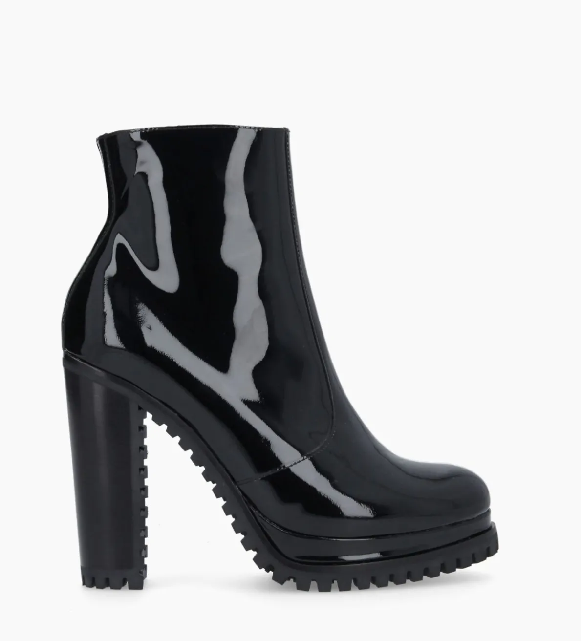New FREE LANCE Paris Bottine zippée à talon - Lery 7 - Cuir vernis - Noir