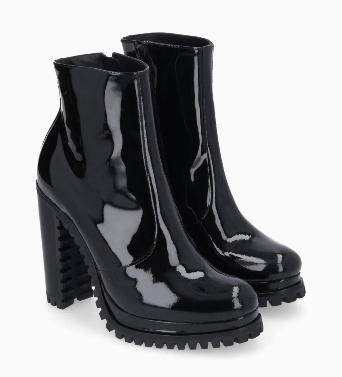 New FREE LANCE Paris Bottine zippée à talon - Lery 7 - Cuir vernis - Noir