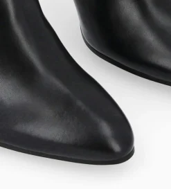 Hot FREE LANCE Paris Bottine zippée à talon - Steffy 85 - Cuir de veau lisse brillant - Noir