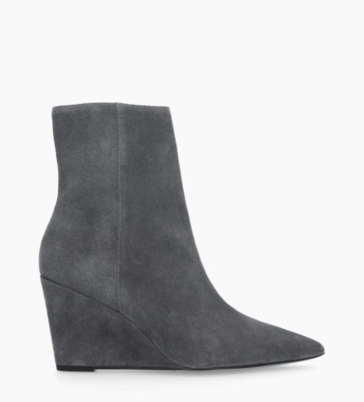 Sale FREE LANCE Paris Bottine zippée à talon compensé - Florence 70 - Cuir velours - Stone