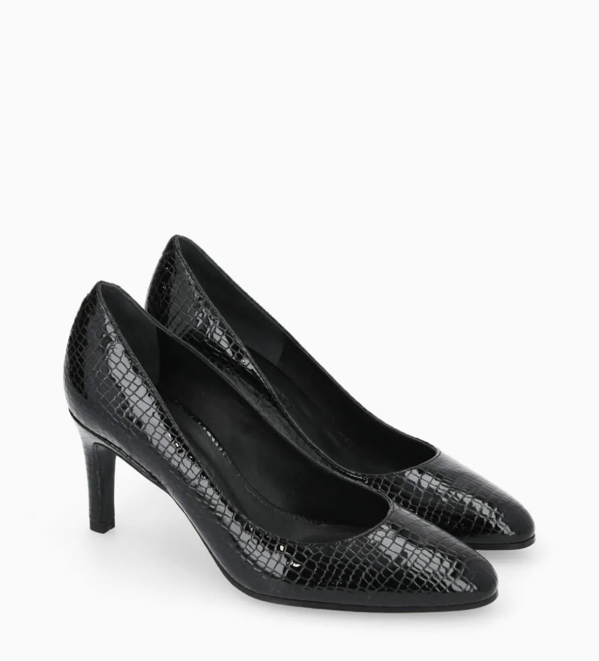 Discount FREE LANCE Paris Escarpin - Mirri 65 - Cuir imprimé serpent verni - Noir