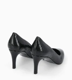 Discount FREE LANCE Paris Escarpin - Mirri 65 - Cuir imprimé serpent verni - Noir