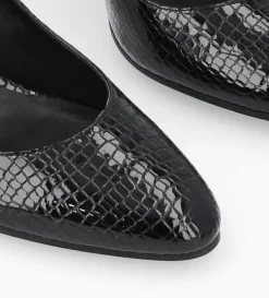 Discount FREE LANCE Paris Escarpin - Mirri 65 - Cuir imprimé serpent verni - Noir