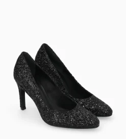 Online FREE LANCE Paris Escarpin - Mirri 85 - Toile pailletée - Onyx/Noir