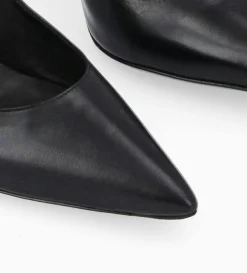 Online FREE LANCE Paris Escarpin à talon à bout pointu - Iris 85 - Cuir de veau lisse/Cuir imprimé serpent - Noir