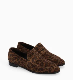 Clearance FREE LANCE Paris Mocassin - Anaïs - Cuir velours - Léopard