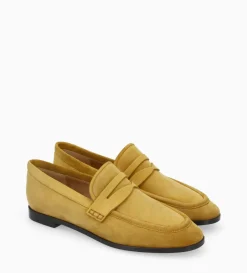 Best FREE LANCE Paris Mocassin - Anaïs - Cuir velours - Moutarde
