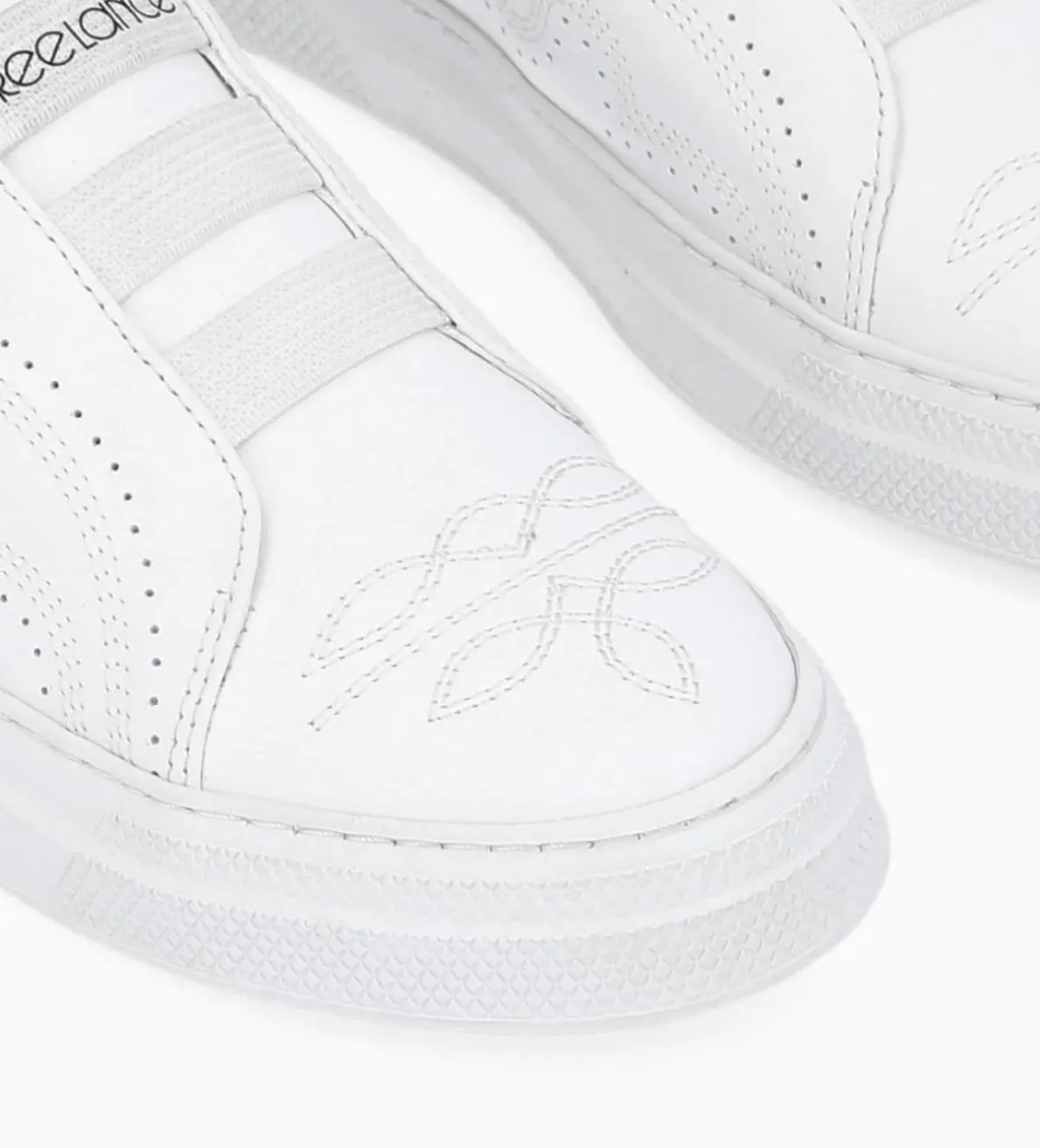 Online FREE LANCE Paris Sneaker - Panic - Cuir lisse - Blanc